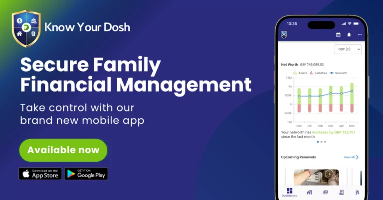 secure family financial management with image of the know your dosh mobile app