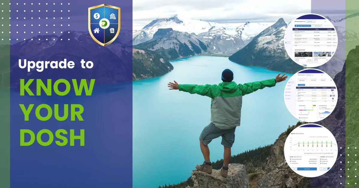 man looking out over lake with arms spread wide