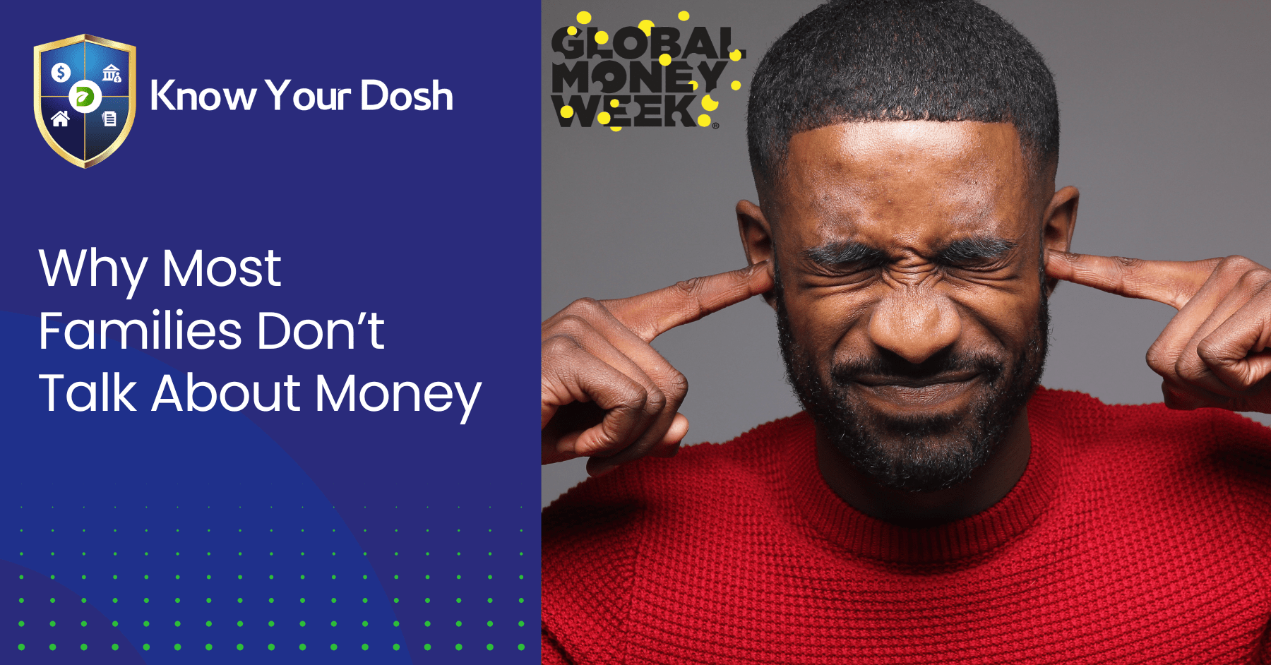 man with fingers in his ears, not listening