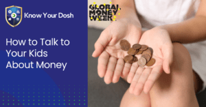 Hands held outwards holding a number of coins in their palms